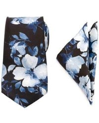 Cufflinks Inc. - Floral Silk Tie & Pocket Square - Lyst