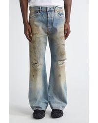 Acne Studios - 2021 Penicillin Distressed Loose Fit Wide Leg Jeans - Lyst