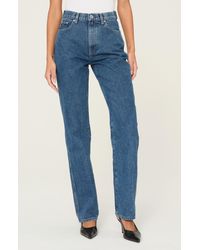 DL1961 - Demie High Waist Straight Leg Jeans - Lyst
