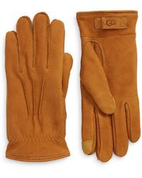 UGG - Three-Point Leather Tech Gloves - Lyst