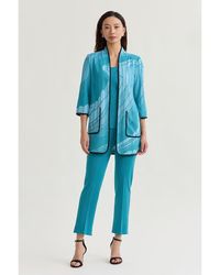 Ming Wang - Heritage Geoprint Jacquard Knit Jacket - Lyst