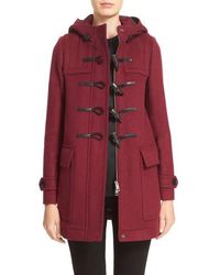 Burberry 'Baysbrooke' Wool Duffle Coat - Purple