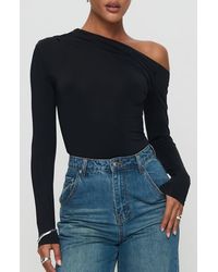 Princess Polly - Antilles One-Shoulder Long Sleeve Bodysuit - Lyst