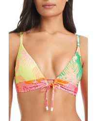 Sanctuary - Tie Front Bikini Top - Lyst