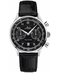 MIDO - Multifort Patrimony Chronograph Leather Strap Watch, 42Mm - Lyst
