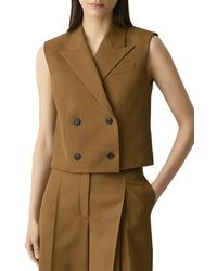 Theory - Double Breasted Crop Vest - Lyst