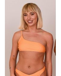 OOSC - Tangerine Squeeze Cold Shoulder Bikini Top - Lyst