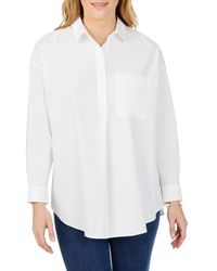 Foxcroft - Lacey Non-Iron Popover Tunic Top - Lyst