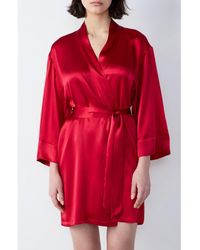 Etam - Pearly Deshabille Silk Robe - Lyst