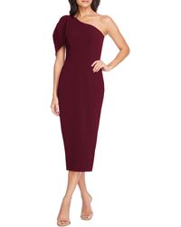 amy one shoulder crepe gown