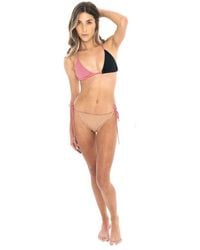 DAI MODA - Frenchie Colorblock Two Piece Tri String Bikini - Lyst