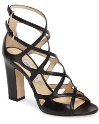 Jimmy Choo Dillan Block Heel Sandal - Metallic
