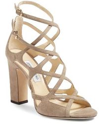 Jimmy Choo Dillan Block Heel Sandal - Natural