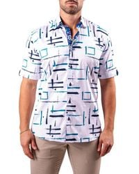 Maceoo - Galileo Resistance0319 Short Sleeve Cotton Button-Up Shirt - Lyst