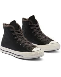 fur lined converse high tops