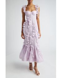 Zimmermann - Petals Linen & Silk Corset Gown - Lyst