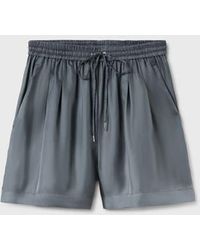 SILK LAUNDRY - Twill Slouch Shorts - Lyst