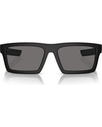 Prada Linea Rossa - 55Mm Rectangular Sunglasses - Lyst