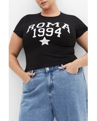 City Chic - Micro Graphic T-Shirt - Lyst