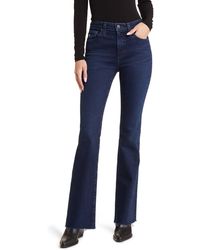 AG Jeans - Farrah Raw Hem High Waist Bootcut Jeans - Lyst