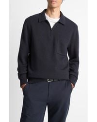 Vince - Long Sleeve Quarter Zip Polo Sweater - Lyst
