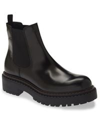 Prada - Double Chocolate Chelsea Boot - Lyst