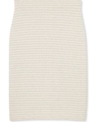 St. John - Stripe Metallic Tweed Pencil Skirt - Lyst