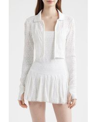 LoveShackFancy - Tinker Pointelle Knit Jacket - Lyst