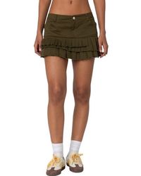 Edikted - Pleated Cotton Miniskirt - Lyst