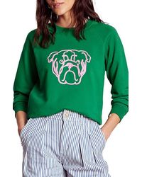 Boden - Rosa Dog Embroidered Cotton Sweatshirt - Lyst