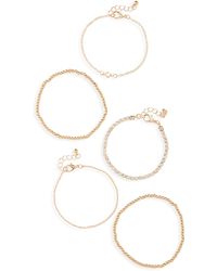 BP. - Set Of 5 Chain & Stretch Bracelets - Lyst