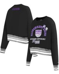 Pro Standard - Sacramento Kings Area Code Cropped Pullover Sweatshirt - Lyst