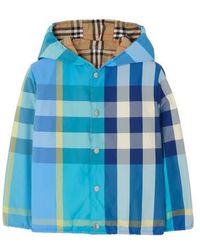 Burberry - Reversible Check Nylon Hooded Jacket - Lyst