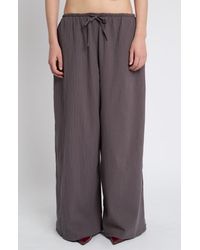 Muse Assembly - Crinkled Wide Leg Trousers - Lyst