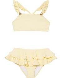 Moeva - Dassy Ruffle Strap Kids Bikini Set With Layered Skirt - Lyst