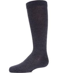 Memoi - Ribbed Classic Solid-Color Knee High Sock - Lyst