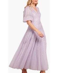 Needle & Thread - Scallop Sequin V-Neck Maxi Gown - Lyst