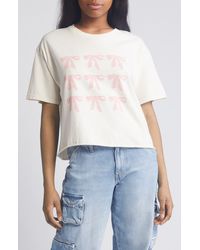 THE VINYL ICONS - Pink Ribbon Graphic T-shirt - Lyst