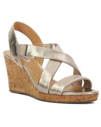 Dune - Kamies Slingback Platform Wedge Sandal - Lyst