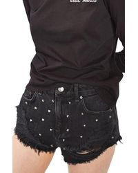 topshop kiri cutoff denim shorts