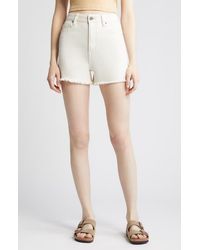 Hidden Jeans - Fray Hem Cutoff Denim Mom Shorts - Lyst