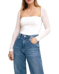 MARCELLA - Lucia Jersey & Mesh Top - Lyst