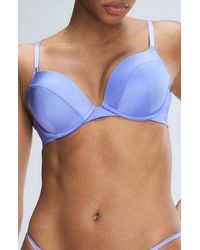 Savage x Fenty - Slipp Satin Push-Up Plunge Bra - Lyst