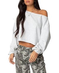 Edikted - Avenline One-Shoulder Light Sweatshirt - Lyst
