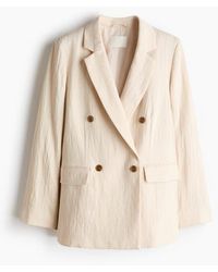 H&M - Double-Breasted Blazer - Lyst