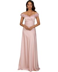 LARA New York - Off Shoulder Satin Gown - Lyst