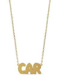 SHYMI - Bubble Letter Script Pendant Necklace - Lyst
