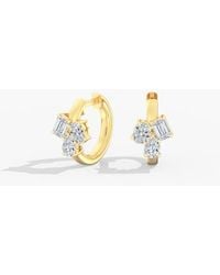 Everlee - Multi-Shape Cluster Lab Diamond Huggie Hoop - Lyst