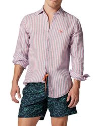 Rodd & Gunn - Mclean Park Stripe Linen Button-up Shirt - Lyst