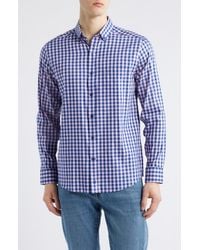 Johnston & Murphy - Xc4 Two-Tone Gingham Performance Button-Down Shirt - Lyst